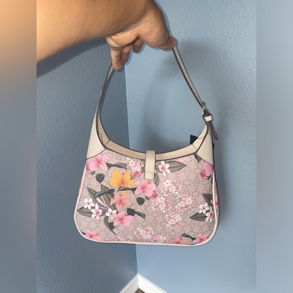 Floral purse Jackie bag shoulder bag flower bag cream purse cream bag hobo bag - Picture 15 of 16